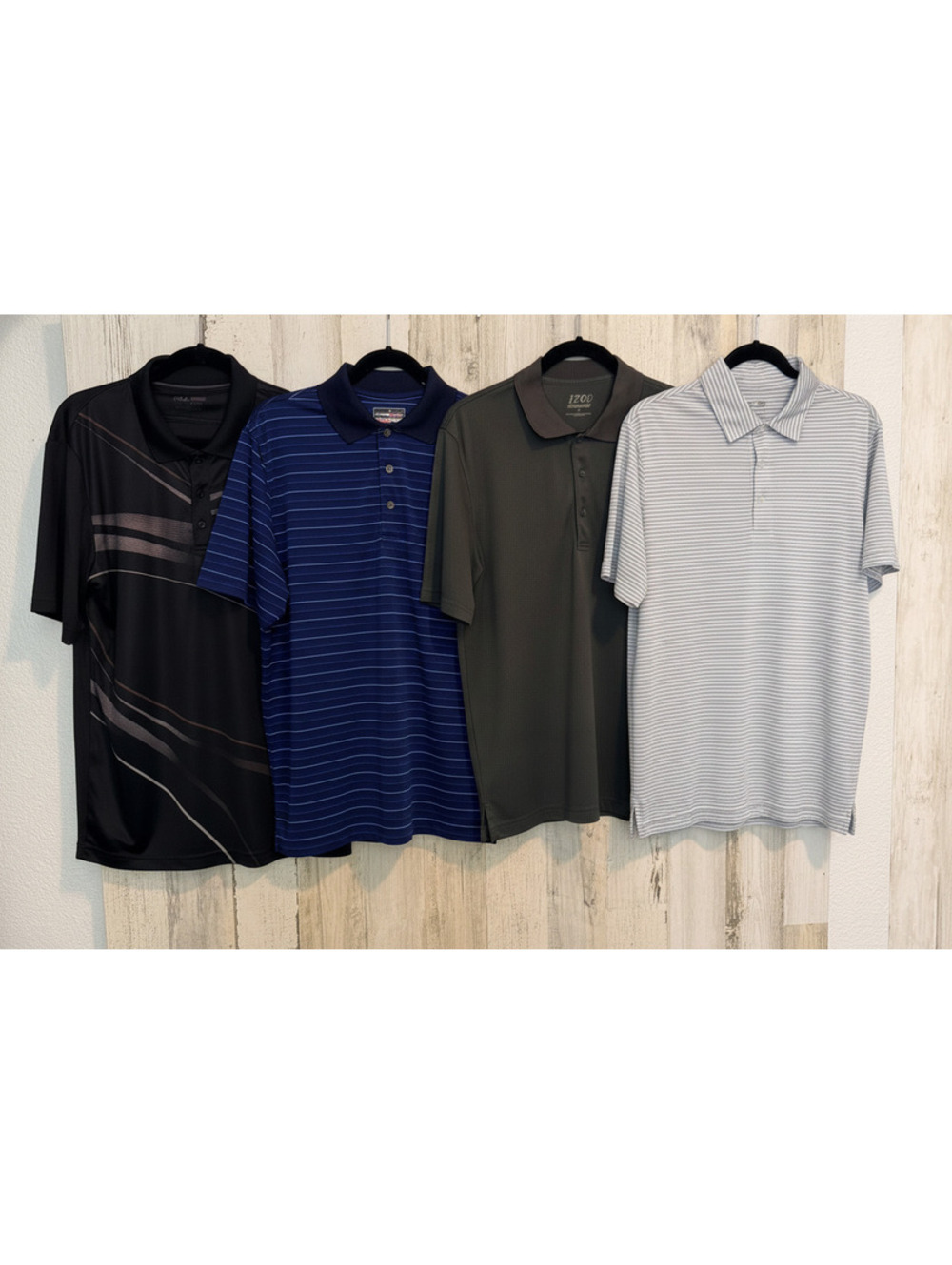 Mens Medium Polo Bundle 4 Pack - Grand Slam Fila Izod Champion Performance